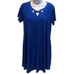 Nina Leonard Blue Mini Dress Size Small New with Tag
